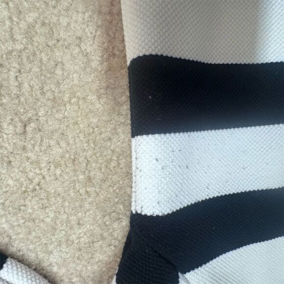 GUC Women's Navy White Striped Shift Dress 3/4 Sleeve - Picture 4 of 4